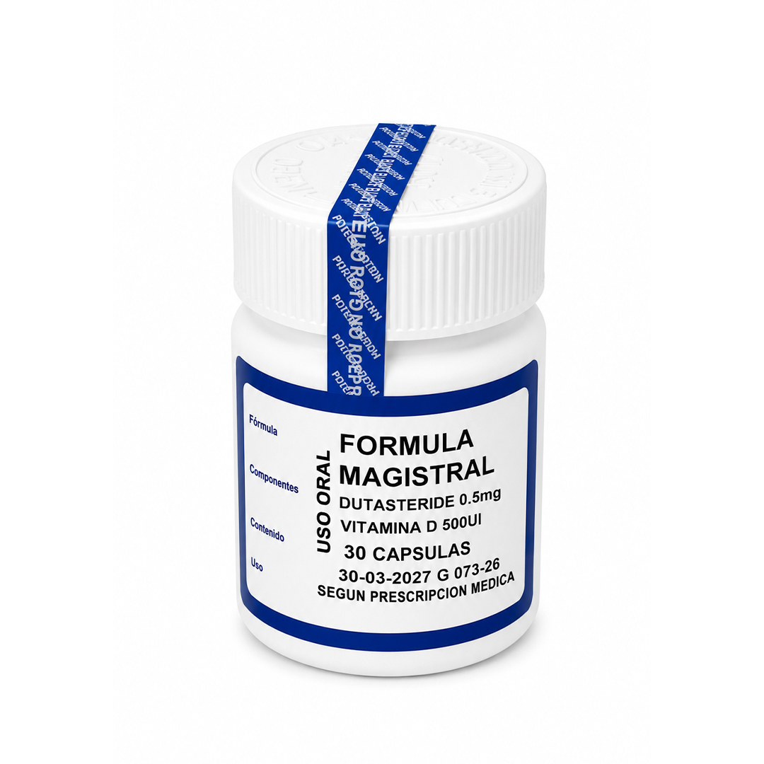 DUTASTERIDE 0.5MG + VITAMINA D 500UI — 30 Cápsulas