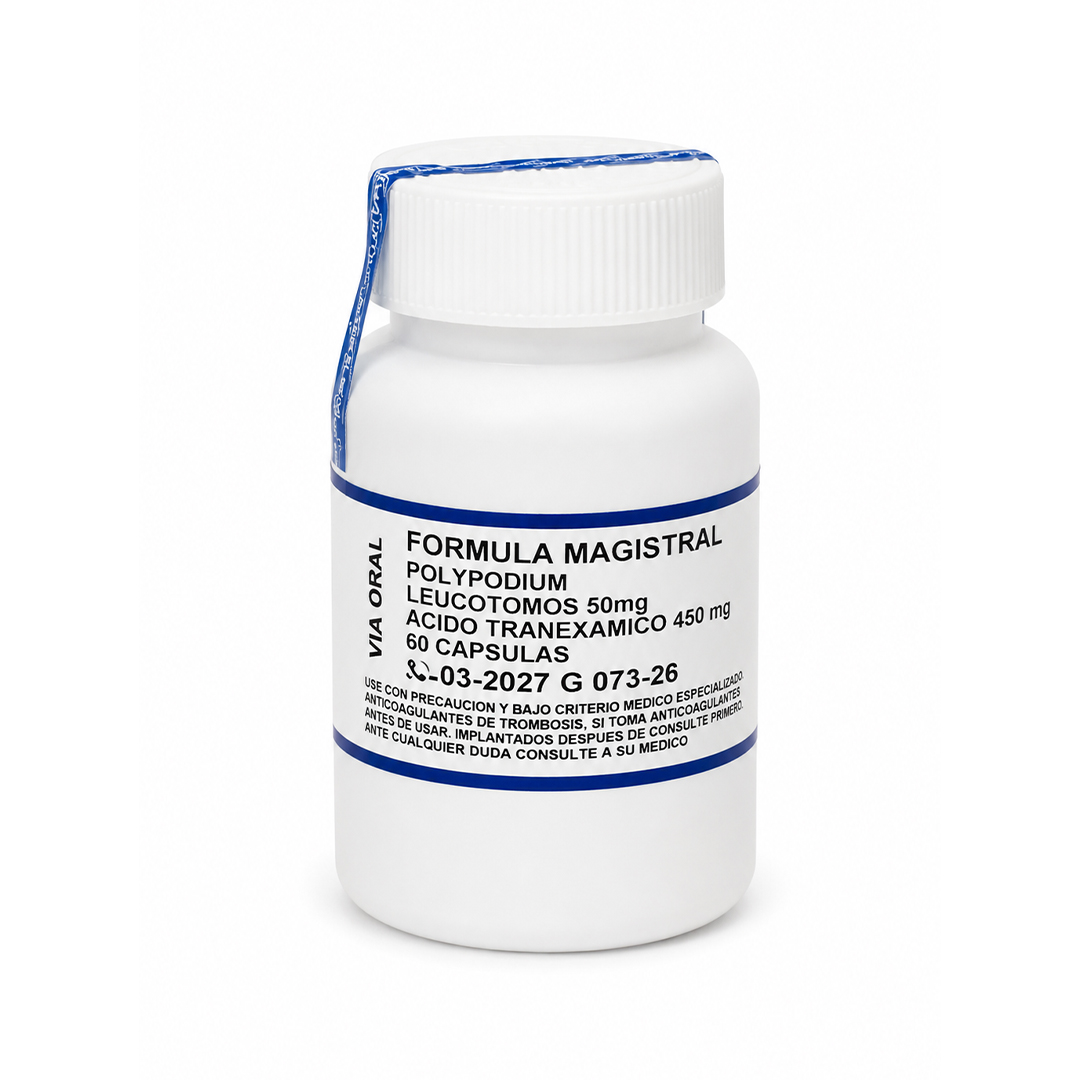 POLYPODIUM LEUCOTOMOS 50MG + ÁCIDO TRANEXÁMICO 450MG — 60 Cápsulas